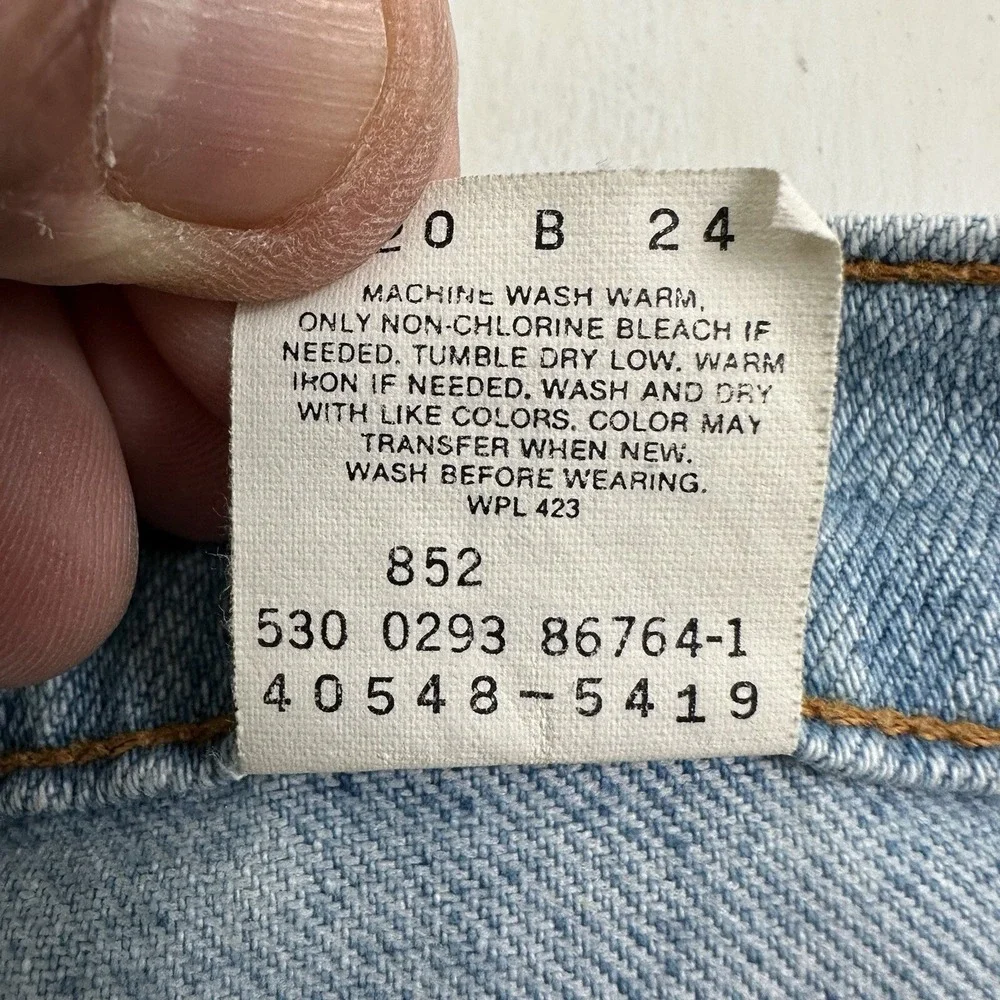 VTG Levi's Men's White Tab Denim Jeans 40x30 Light Wash Relaxed 80s 90s USA Made